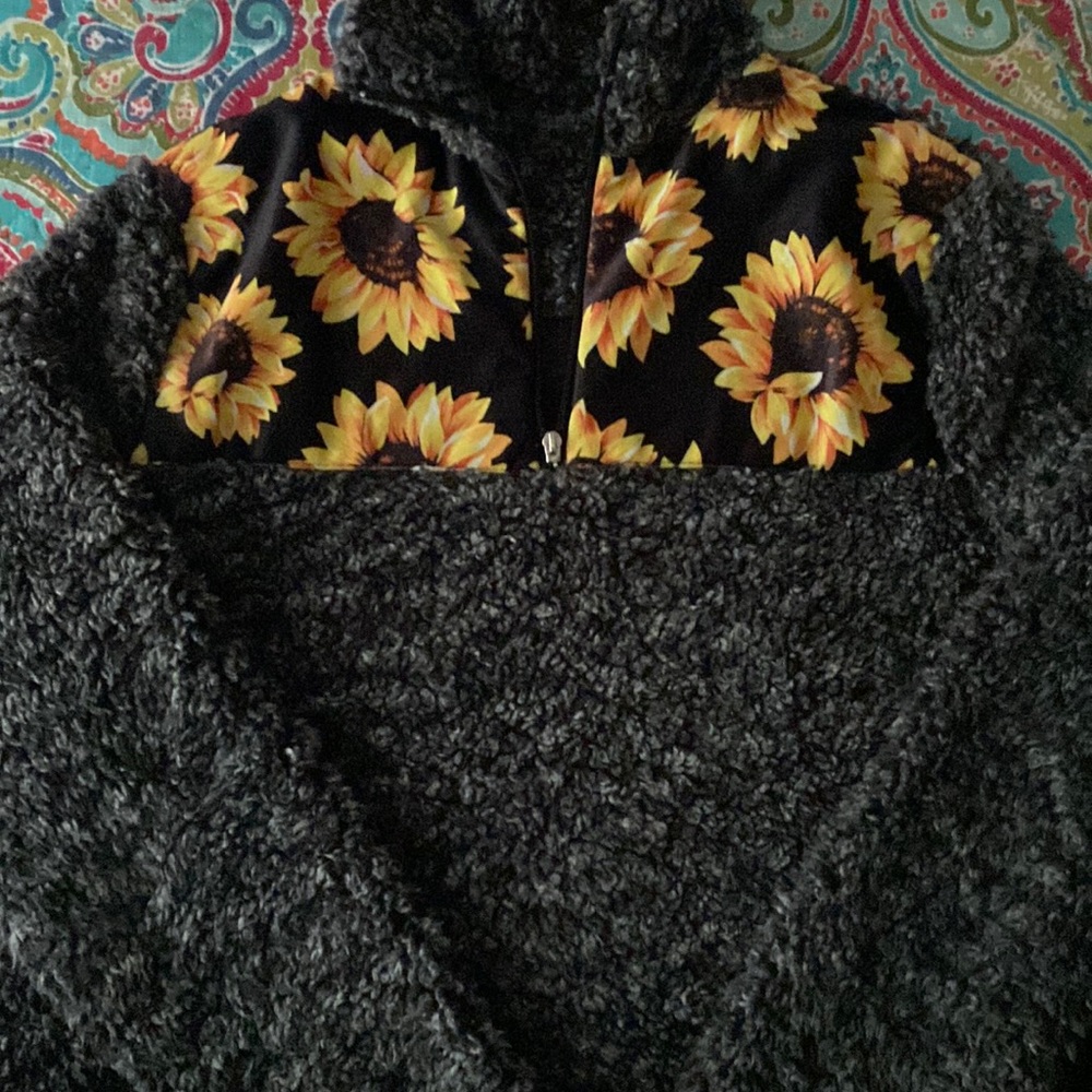 Sunflower Sherpa fleece pullover